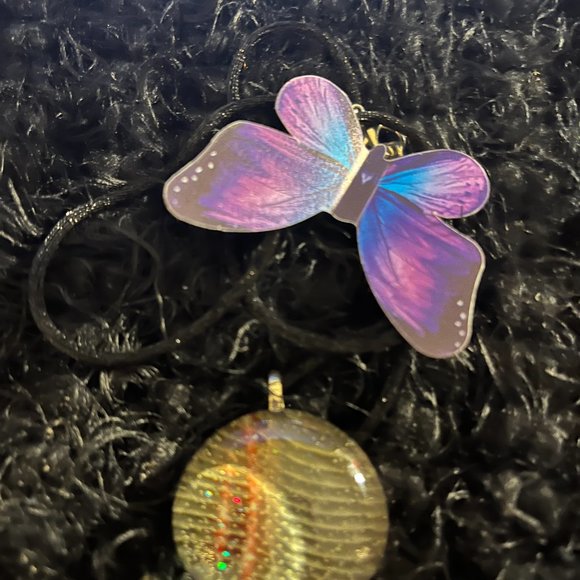 Rare Unique Vintage Marble Glass Boho One of a Kind Handmade Necklace - Picture 5 of 16